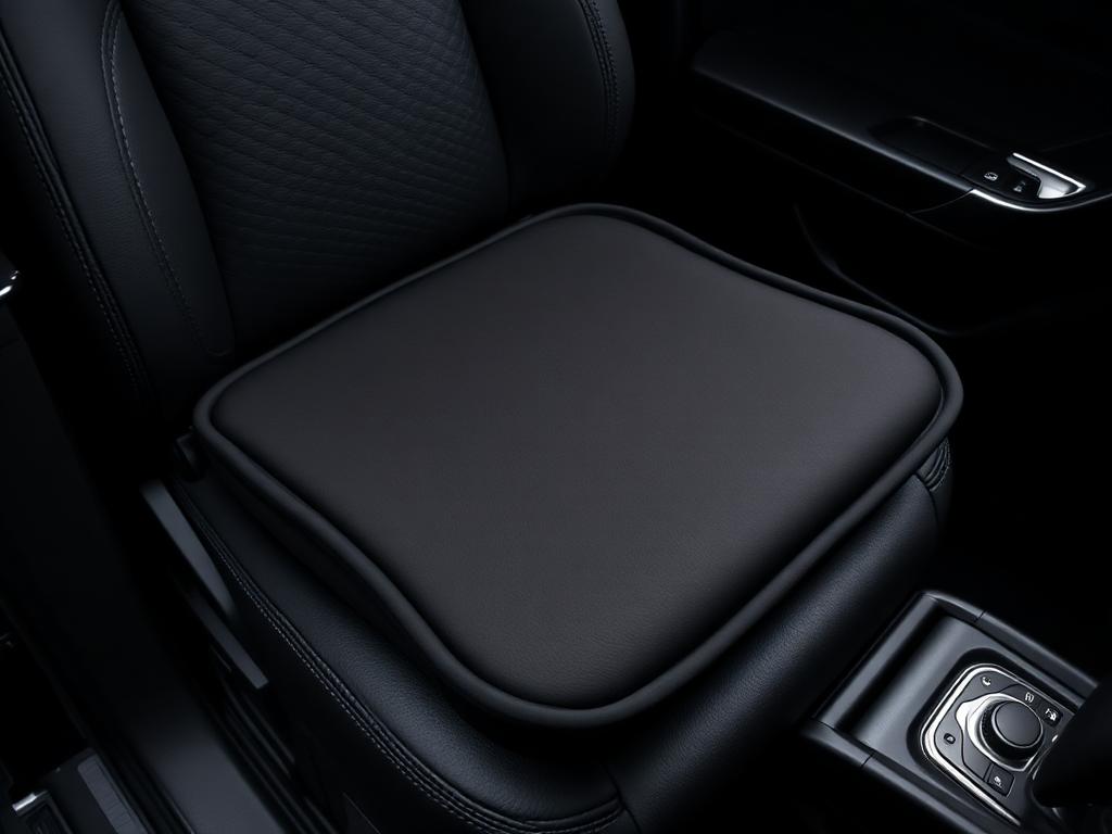 Premium car seat cushion with integrated leg support