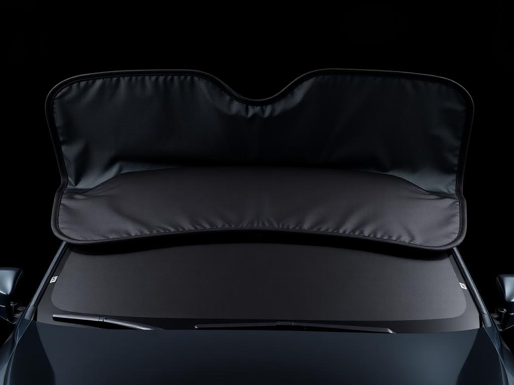 Custom fitted car windshield sunshade