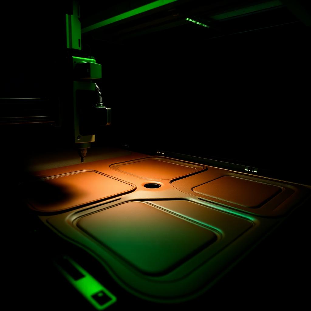 Precision laser cutting of luxury car floor mats