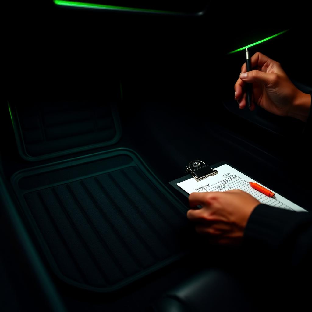 Quality inspection of custom car floor mats