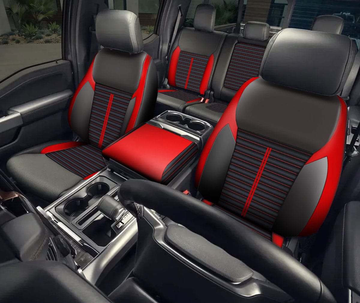 Custom-fit luxury leather truck seat covers