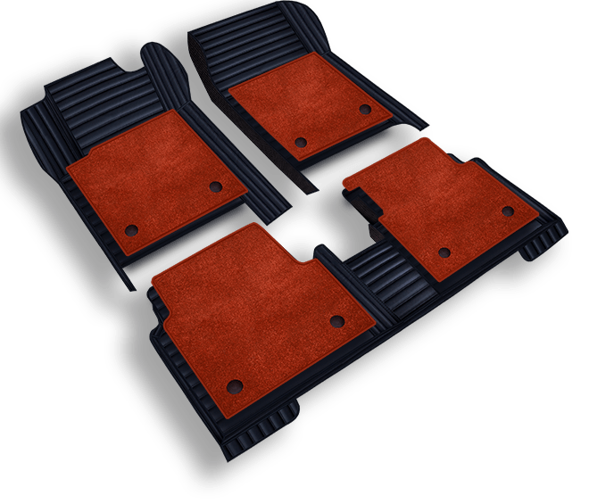 Stripe Leather Floor Mats custom leather car floor mats