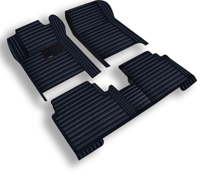 Stripe Leather Floor Mats custom leather car floor mats